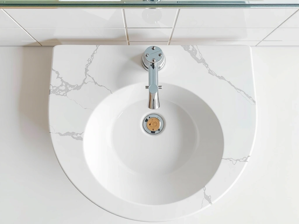 Pristine bathroom vanity meeting the 50-point standard